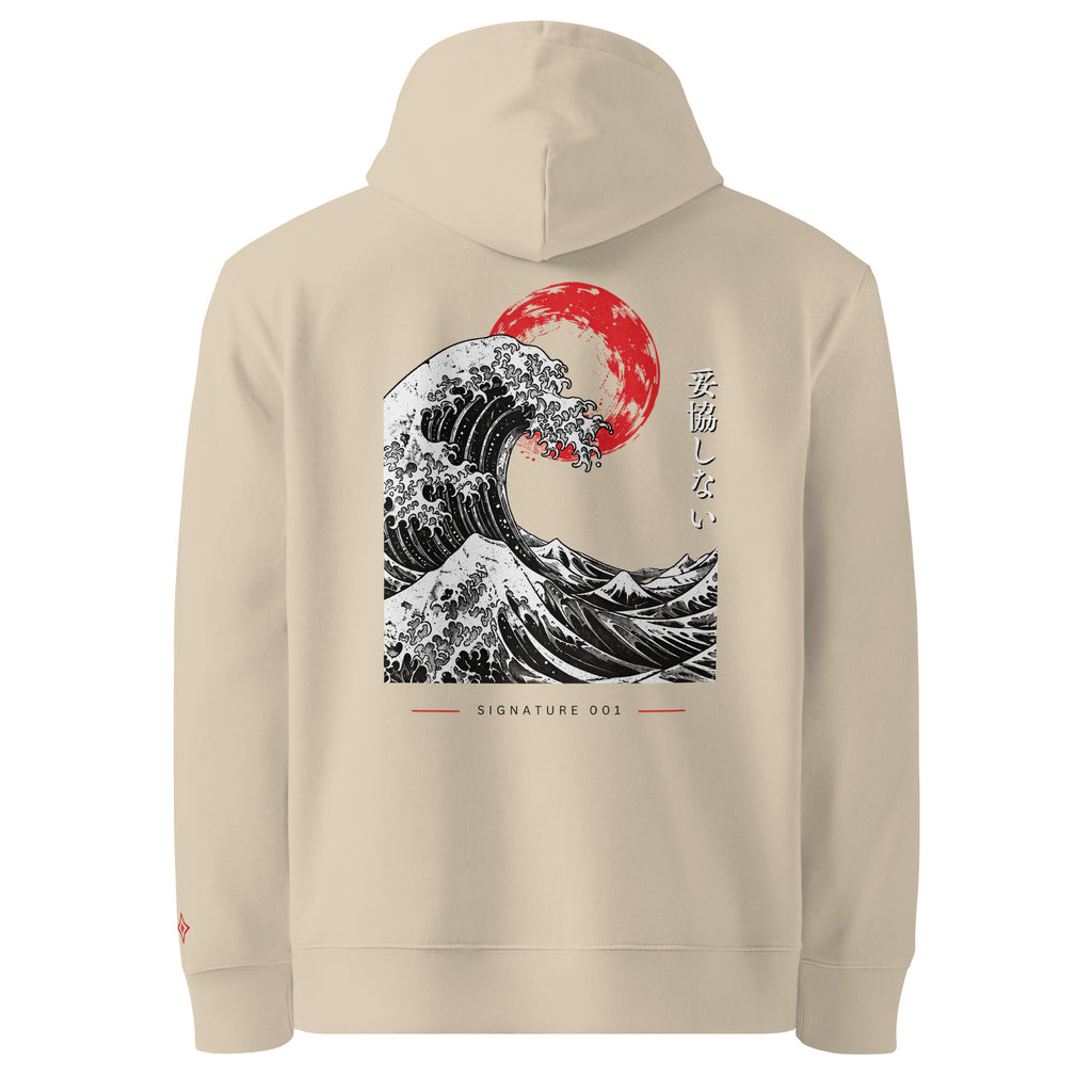 Redloco Originals Signature 001 — Crimson Wave Hoodie