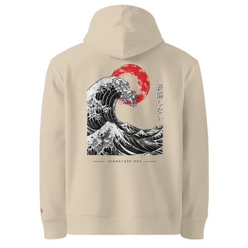 Redloco Originals Signature 001 — Crimson Wave Hoodie
